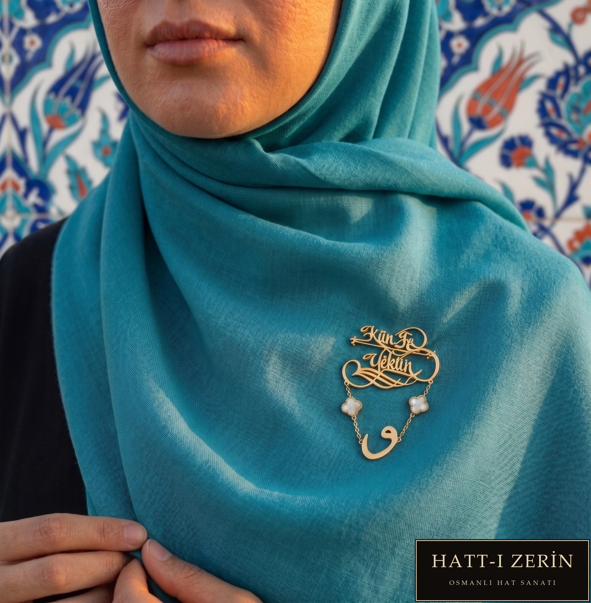 İsme özel eşarp iğnesi